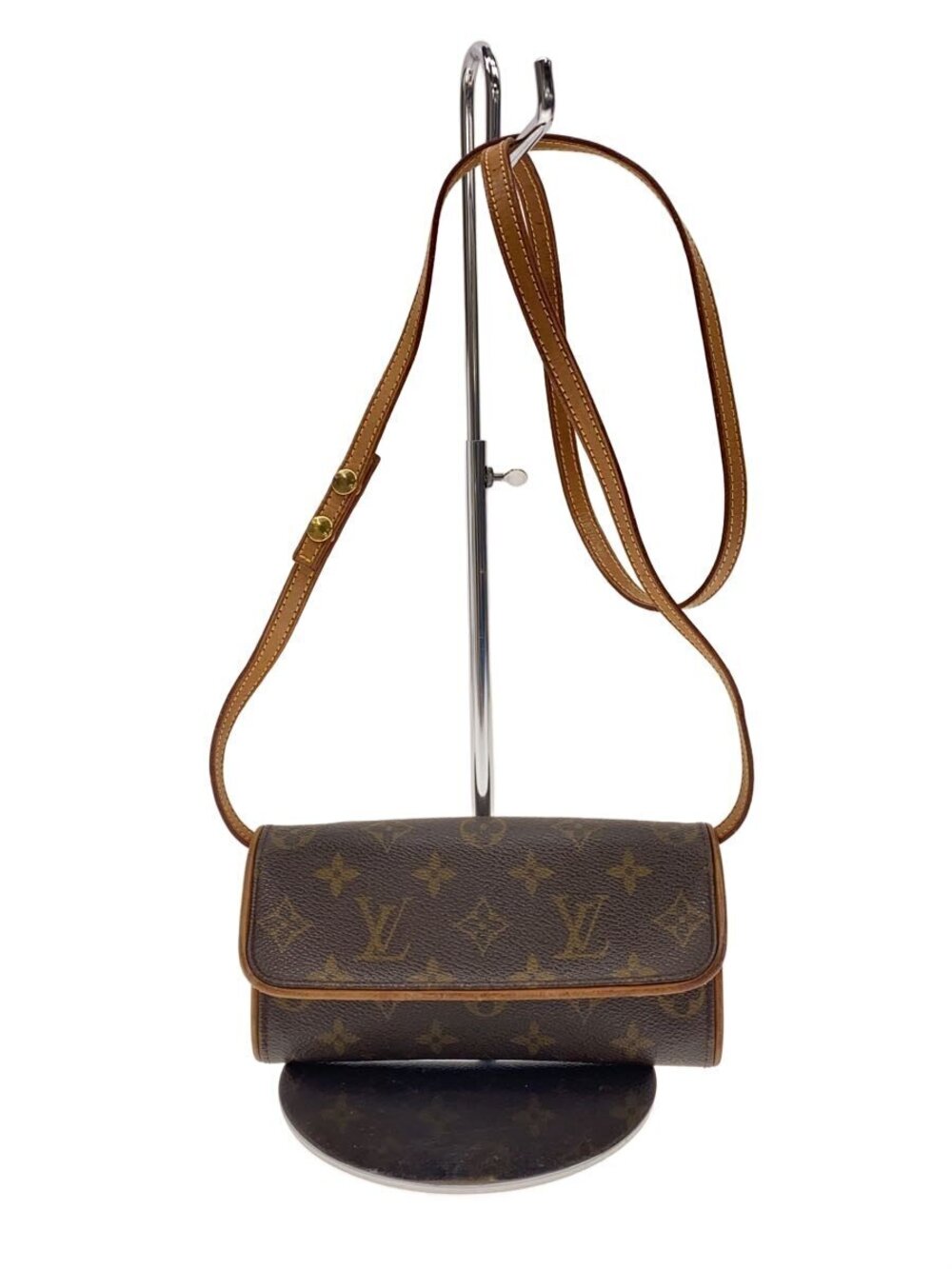 LOUIS VUITTON Pochette Twin Monogram Canvas Brown